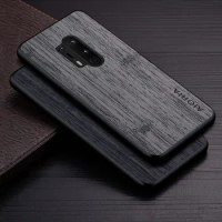 Case for OnePlus 8 Pro 8T 5G funda bamboo wood pattern Leather phone cover Luxury coque for OnePlus 8 Pro case capa