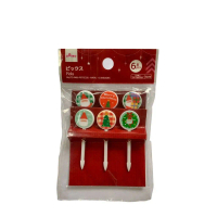 Daiso Food Picks Japan's Tusukan Bento Karakter Natal Original Jepang