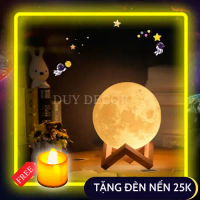 Đèn ngủ thiết kế hình mặt trăng decor phòng ngủ siêu xinh, đèn ngủ để bàn làm việc, đèn decor, đèn m