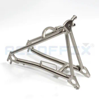 ACEOFFIX for Brompton Bike 2021 Silver Folding Bike Frame Nickel Plating Chrome Molybdenum Steel Rear Rack
