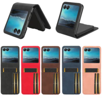 For Motorola Razr 40 Ultra Multi-card slot Cover Leather Case Protect Cover For Motorola Moto Razr 4