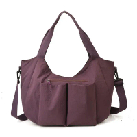 New 2026 women's messenger bag, simple Mori style with many pockets, casual literary style, lightwei