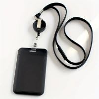 Chủ thẻ thẻ ID trượt, với Khóa Có Thể Thu Vào và dễ kéo, thẻ văn phòng, có sẵn, [FBshop]