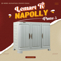 LEMARI TV PLASTIK PINTU 3 & 4 NAPOLLY|BOPET NAPOLLY| LEMARI PAKAIAN PLUS TV| LEMARI KELUARGA NAPOLLY