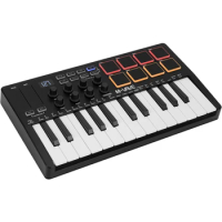 M-VAVE SMK-25 I Drum Pad 8RGB 25-Key Midi Piano MINI Keyboard Chocolate Controller Pedal with Studio Software DJ Mixer SMC Pad