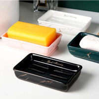 北歐輕奢風創意陶瓷香皂碟肥皂盒置物架瀝水浴室衛生間家用小皂盒
