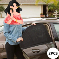 [HOT BNMK BTG 517] Universal Car Styling Accessories Sun Side Window Shade Curtain Rear Window Cover