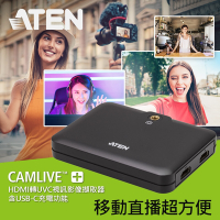 ATEN HDMI 轉 UVC 視訊影像擷取器 含USB-C充電功能 (UC3021)