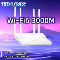 TP-LINK WiFi6 Router AX3000 Wireless Repeater 2.4g&amp;5g Gigabit 3000M WIFI Amplifier Double WAN Link Aggregation XDR3010 Home MESH