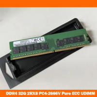 1PCS High Quality For Samsung DDR4 32G 32GB 2RX8 PC4-2666V Pure ECC UDIMM Server Memory Fast Ship
