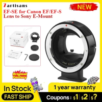 7artisans 7 artisans EF-SE Lens Adapter Auto-Focus Lens Converter Ring Compatible for Canon EF/EF-S Lens for Sony E mount Camera