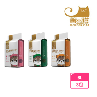 【黃金貓】天然環保豆腐貓砂6L-3包組