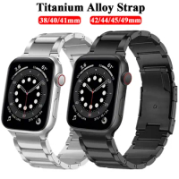 Titanium Alloy Straps For Apple watch Band 44 40 45 41 42mm 38mm 45 44 mm Bracelet iWatch Series 3 5 6 SE 7 8 Ultra 49mm Correa