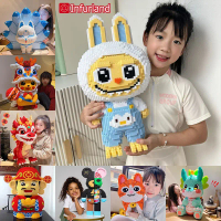 Local Delivery Big Building Block Toys for Boys Fox Blocks Cartoon DIY The God of Wealth Large Brick