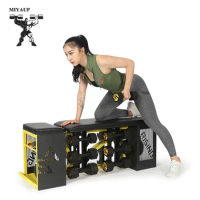 MIYAUP-Commercial Integrated Gym with Movable Angle Dumbbell, Adjustable Storage Box, Fitness Chair, Dumbbell Bench