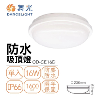 【DanceLight 舞光】LED 16W 防水吸頂燈 2-3坪(整燈IP66防水防塵)