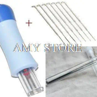 SKC Needle Felting Tool With 7 Needles, Hand Felting Tool,Craft Wool Felting + 7 Replacement Needles(packed in a plastic bottle)