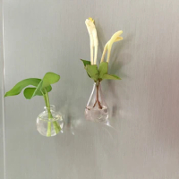 Mini Ceramic Vase Refrigerator Sticker Bonsai Magnetic Refrigerator Message Fixed Sticker Kitchen Plant Vase Decorat 8pcs