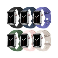Soft Silicone Waterproof Sport Strap Replacement Wristbands for iWatch Ultra Bands Compatible With Apple Watch Women Men