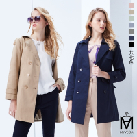 MYVEGA麥雪爾 MA雙排釦挺版防潑水風衣外套-共七色