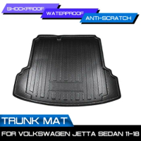 Car Rear Trunk Boot Mat Waterproof Floor Mats Carpet Anti Mud Tray Cargo Liner For Volkswagen Jetta Sedan 2011-2018