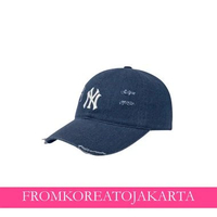 eM LB Damage Washing Unstructured Ball Cap - NY Navy