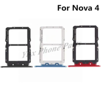 10pcs/lot SIM Card Tray Micro SD Card Tray Holder Slot For Huawei Nova 4 Nova4 Replacement Parts