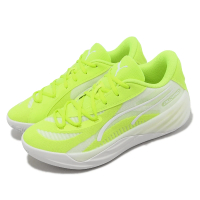 【PUMA】籃球鞋 All-Pro Nitro 男鞋 螢光黃 白 氮氣中底 緩衝 支撐 運動鞋(379079-05)
