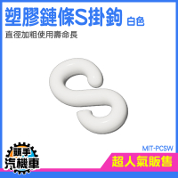 《頭手汽機車》掛勾 S掛勾 工程塑膠 PCSW 塑膠鍊 萬用S掛鉤 卡扣掛勾 塑膠鍊條 警示鍊條連接掛勾