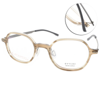 【VYCOZ】薄鋼復古風 光學眼鏡(透咖啡-銀#CASS HON)