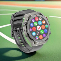 4G LTE Round Smart Watch Men Android 8.1 1.43" HD Screen Smartwatch Phone 900 mAh 5MP Camera GPS Wifi SIM Heartrate Google Store