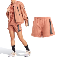 Adidas W C ESC Short 女款 黏土橘色 運動 休閒 高腰 舒適 拉鍊口袋 戶外風 短褲 HZ7296