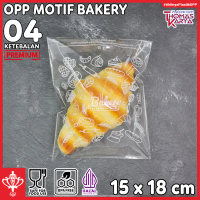 ECER Plastik OPP Roti 15x18 Motif BAKERY Bungkus Kue Cookies Donat Sablon Fancy Karakter Lucu