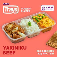 FUBU Trays - Power Plates - Yakiniku Beef with Scrambled Eggs and Mixed Veggies - High Protein - Sat