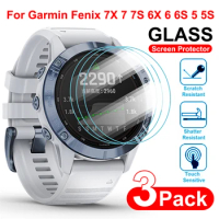3 Pack Tempered Glass Film for Garmin Fenix ​​7X 7 7S Smart Watch Screen Protector Film for Fenix 6 6X Pro 6S 5 5S 5 Plus Glass