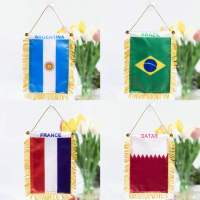 2026 USA-Canada-Mexico World Cup African Cup fan merchandise satin small pennants, small hanging fla