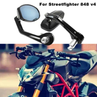 Motorcycle CNC Handlebar Rearview Mirror For Ducati Streetfighter 848 Streetfighter V4 V4S 2020-2022 Handlebar Mirror