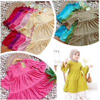 Dress Anak Lengan Balon BELLE DRESS BEUZEE 1-5 Tahun TUNIK ANAK Dress Anak Perempuan Lucu Rayon Cewe