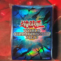 55Pcs Yugioh Master Duel Monsters World Championship 2023 Blue Edition Collection Official Sealed Card Protector Sleeves