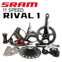 SRAM RIVAL 1 1X11 11 Speed Road Bike Hydraulic Disc Brake Derailleur Groupset Crankset 170mm 172.5mm 11-42T Bicycle Shifter Kit