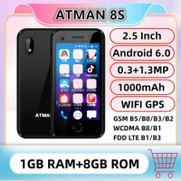4G LTE Super Mini Smartphone 1GB RAM 8GB ROM 2.5 Inch Android 6.0 1000mAh Quad Core Google Play WIFI GPS Small Mobile Phone