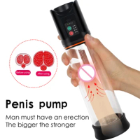Enlargement Pennis Pump Male Electric Vacuum Pump For Men Extender Automatic Penis Ejaculation Delay Erection Sex Toys