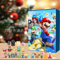 Super Mario Series Happy Christmas Random Box Christmas 24days Advent Calendar Cartoon Anime Figure X-mas Party Kids Boys Gifts
