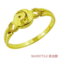 MANSTYLE「太極」黃金戒指