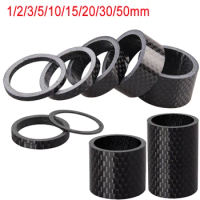 Carbon Fiber Bicycle Washer 1/2/3/5/10/15/20/30mm Headset Stem washer Spacer 1-1/8" 28.6mm Front Fork Road Bike Accessories