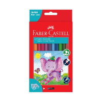 FABER-CASTELL 輝柏 學齡大六角油性色鉛筆12色/盒 111622