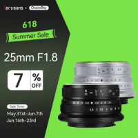 7artisans 25mm F1.8 APS-C Large Aperture Manual Prime Lens For Sony E ZEV10 A6400 Fujifx X-T1 X-T4 Canon EOS-M M50 Micro 4/3 GH1