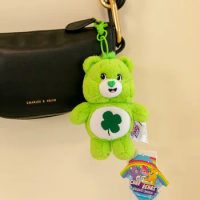 Love teddy bear plush pendants, colorful teddy bear backpack pendants, small gifts for girls, blue keychain