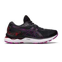 Asics GEL-Nimbus 24 D [1012B199-004] 女 慢跑鞋 運動 訓練 寬楦 穩定 透氣 黑紫