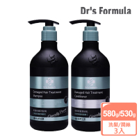 【Dr’s Formula 台塑生醫】受損修護洗髮精580g/潤絲乳530gx3入(任選)